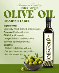 Extra Virgin Olive Oil Diamond Label product bottle front label
